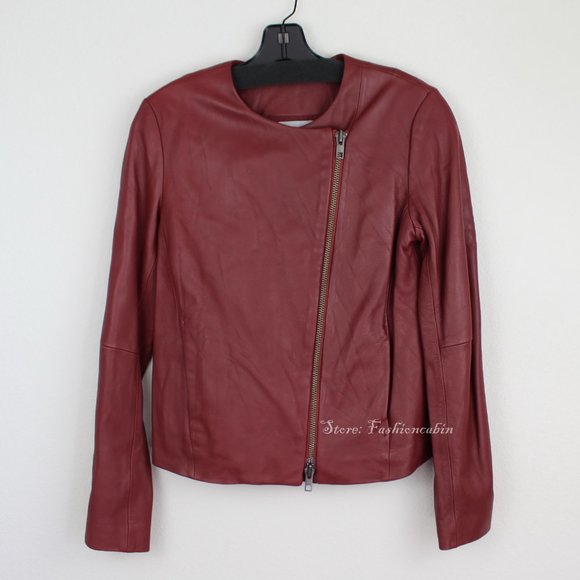 NWT Vince Asymmetric Zip Leather Jacket - Picture 5 of 13